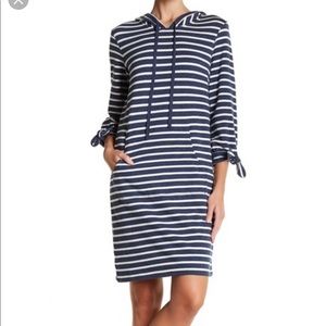 Stripe hoodie dress